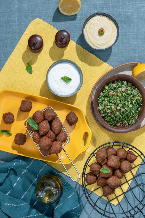 Mousallati Frozen Beef Mini Kibbeh – 700 g (40 pcs), Crispy & Ready to Fry
