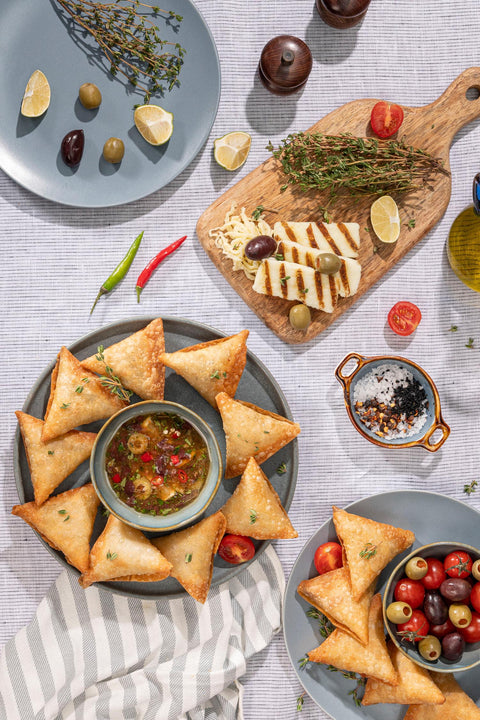 Mousallati Frozen Cheese & Thyme Sambosa – 450 g (15 pcs), Crispy & Ready to Fry