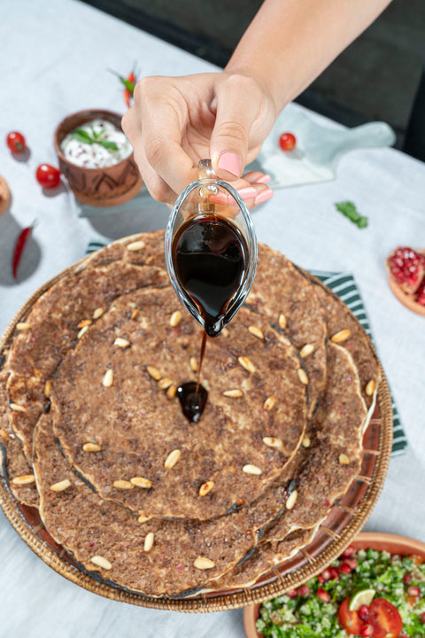 Mousallati Baked & Frozen Lahmajoun Pomegranate Molasses – 500 g (10 pcs), Ready to Toast & Serve
