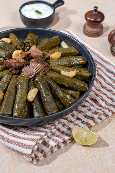 Mousallati Frozen Stuffed Grape Leaves with Meat 800 g (Ready to Heat & Serve)